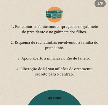 LISTA DE CASOS DE CORRUPÇÃO DO GOVERNO BOLSONARO