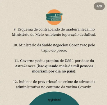 LISTA DE CASOS DE CORRUPÇÃO DO GOVERNO BOLSONARO