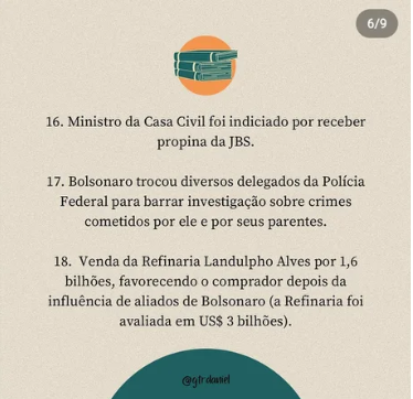 LISTA DE CASOS DE CORRUPÇÃO DO GOVERNO BOLSONARO
