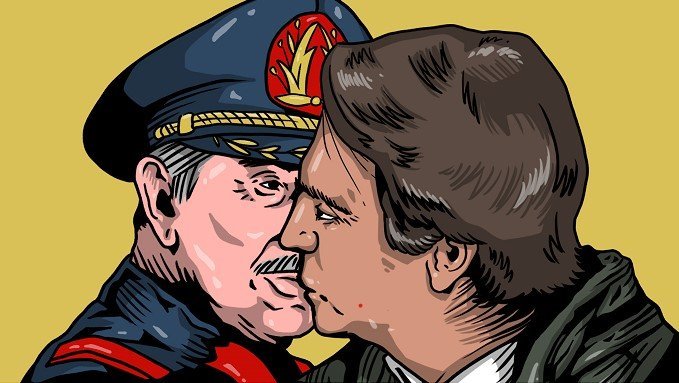 Charge — Bolsonaro e Pinochet