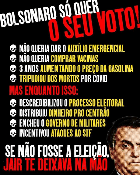 Bolsonaro só quer o seu voto
