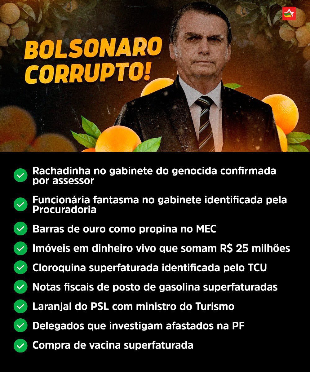 LISTA DE CASOS DE CORRUPÇÃO DO GOVERNO BOLSONARO