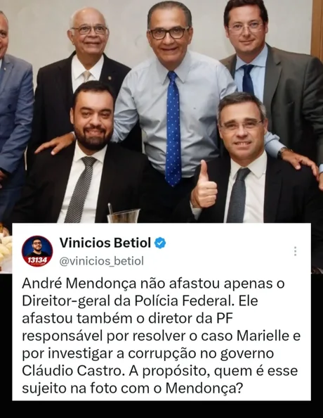 Post/rede social sobre afastamentos de diretores da Polícia Federal.