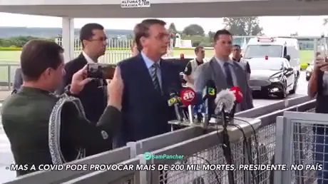 Prévia: BOLSONARO AFIRMA QUE COVID NÃO CAUSARÁ MAIS DE 200 MIL MORTES